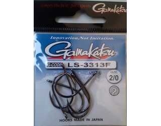 ANZUELO GAMAKATSU LS-3313F EYED HOOKS BLACK Nº2/0 (6 unidades)