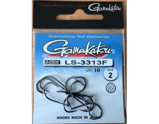 ANZUELO GAMAKATSU LS-3313F EYED HOOKS BLACK 2 (10 unidades)