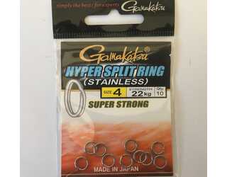 GAMAKATSU HYPER SPLIT RING Nº4 22KG (10 unidades)  GAMAKATSU HYPER SPLIT RING Nº4 22KG (10 unidades)