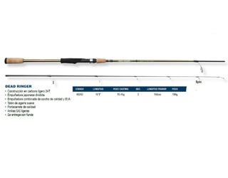 CAÑA OKUMA DEAD RINGER 300CM 15-45G SPIN CAÑA OKUMA DEAD RINGER 300CM 15-45G SPIN