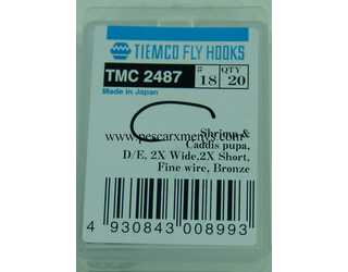 ANZUELO TIEMCO TMC-2487 Nº 18 Caja de 20 uds  ANZUELO TIEMCO TMC-2487 Nº 18 Caja de 20 uds