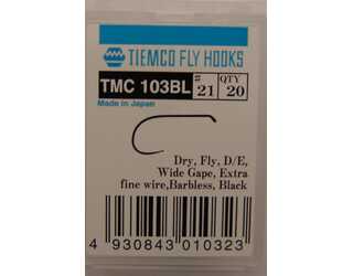 ANZUELO TIEMCO TMC-103BL Nº 21 Caja de 20 uds  ANZUELO TIEMCO TMC-103BL Nº 21 Caja de 20 uds
