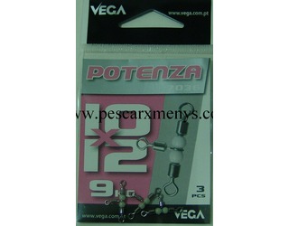VEGA EMERILLON 7036-CROSS-LINE ROLLING BEADS 10x12 (3 unid) 9kg VEGA EMERILLON 7036-CROSS-LINE ROLLING BEADS 10x12 (3 unid) 9kg
