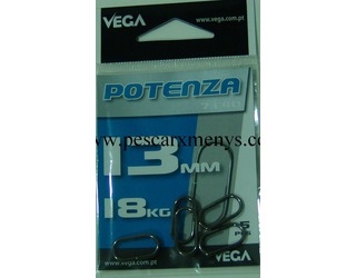 VEGA EMERILLON 7140 Oval SPLIT RING 13mm (5 unidades) 18KG VEGA EMERILLON 7140 Oval SPLIT RING 13mm (5 unidades) 18KG