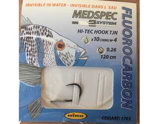 ANZUELO MONTADO FLUOROCARBON HIRO Nº 4 0.26mm 120cm (10 unidades)  ANZUELO MONTADO FLUOROCARBON HIRO Nº 4 0.26mm 120cm (10 unidades)