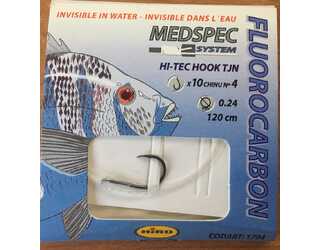 ANZUELO MONTADO FLUOROCARBON HIRO Nº 4 0.24mm 120cm (10 unidades) ANZUELO MONTADO FLUOROCARBON HIRO Nº 4 0.24mm 120cm (10 unidades)