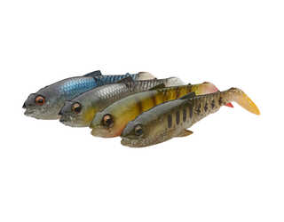 CRAFT CANNIBAL PADDLETAIL 10.5CM 12G CLEAR WATER MIX 4PCS
