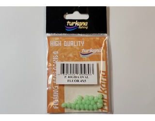 TURKANA - PERLA RIGIDA OVAL FLUOR 4X5 (20 unidades)