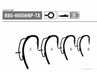 ANZUELO MUSTAD D-RIG BBS-60556NP-TX 2 (5 unidades) ANZUELO MUSTAD D-RIG BBS-60556NP-TX 2 (5 unidades)