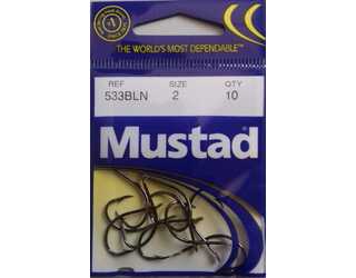 ANZUELO MUSTAD 533-BLN NUM 2 (10 unidades)  ANZUELO MUSTAD 533-BLN NUM 2 (10 unidades)