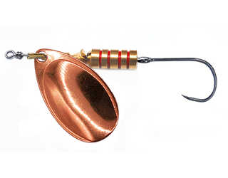 CUCHARILLA ILBA TONDO COBRE N°0 2 GR (1 ANZUELO SIN MUERTE)