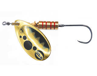 CUCHARILLA ILBA TONDO BUBBLE ORO PUNTOS NEGROS Nº 1 3 GR (1 ANZUELO SIN MUE