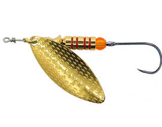 CUCHARILLA ILBA LUNGO ORO Nº 3 7 GR (1 ANZUELO SIN MUERTE)  CUCHARILLA ILBA LUNGO ORO Nº 3 7 GR (1 ANZUELO SIN MUERTE)