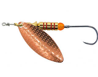 CUCHARILLA ILBA LUNGO COBRE Nº 1 3 GR (1 ANZUELO SIN MUERTE)  CUCHARILLA ILBA LUNGO COBRE Nº 1 3 GR (1 ANZUELO SIN MUERTE)