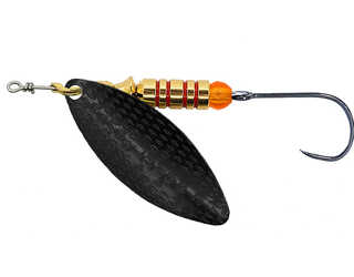 CUCHARILLA ILBA LUNGO NEGRO Nº 1 3 GR (1 ANZUELO SIN MUERTE)  CUCHARILLA ILBA LUNGO NEGRO Nº 1 3 GR (1 ANZUELO SIN MUERTE)