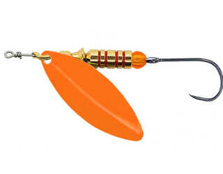 CUCHARILLA ILBA LUNGO NARANJA FLUOR Nº 2 5 GR (1 ANZUELO SIN MUERTE)  CUCHARILLA ILBA LUNGO NARANJA FLUOR Nº 2 5 GR (1 ANZUELO SIN MUERTE)