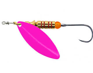 CUCHARILLA ILBA LUNGO ROSA FLUOR Nº 1 3 GR (1 ANZUELO SIN MUERTE)  CUCHARILLA ILBA LUNGO ROSA FLUOR Nº 1 3 GR (1 ANZUELO SIN MUERTE)