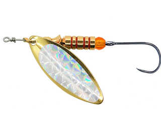 CUCHARILLA ILBA LUNGO ALPHA ORO MIRALL PLATA Nº 1 3 GR (1 ANZUELO SIN MUERT  CUCHARILLA ILBA LUNGO ALPHA ORO MIRALL PLATA Nº 1 3 GR (1 ANZUELO SIN MUERT