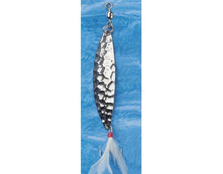 CUCHARILLA ONDULANTE ILBA BLITZ MARTILLADO N° A3 CON PLUMA  CUCHARILLA ONDULANTE ILBA BLITZ MARTILLADO N° A3 CON PLUMA