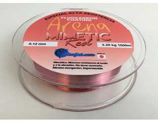 NYLON MONOFILAMENTO ARENA MIMETIC RED 0.12 - 1000m ROJO 3,20kg NYLON MONOFILAMENTO ARENA MIMETIC RED 0.12 - 1000m ROJO 3,20kg