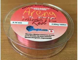 NYLON MONOFILAMENTO ARENA MIMETIC RED 0.14 - 1000m ROJO 4,90kg NYLON MONOFILAMENTO ARENA MIMETIC RED 0.14 - 1000m ROJO 4,90kg