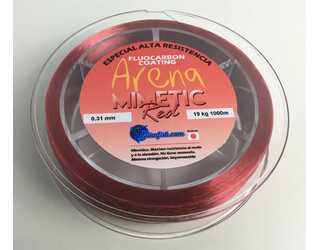 NYLON MONOFILAMENTO ARENA MIMETIC RED 0.31 - 1000m ROJO 19kg NYLON MONOFILAMENTO ARENA MIMETIC RED 0.31 - 1000m ROJO 19kg