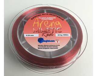 NYLON MONOFILAMENTO ARENA MIMETIC RED 0.34 - 1000m ROJO 22kg NYLON MONOFILAMENTO ARENA MIMETIC RED 0.34 - 1000m ROJO 22kg