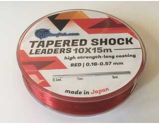 COLA SURF CASTING - TAPERED SURF LEADER RED 10X15 m 0,16-0,57mm  COLA SURF CASTING - TAPERED SURF LEADER RED 10X15 m 0,16-0,57mm