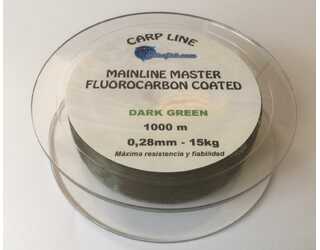 NYLON CARP LINE MAINLINE MASTER 1000m 0,28 mm 15 kg DARK GREEN NYLON CARP LINE MAINLINE MASTER 1000m 0,28 mm 15 kg DARK GREEN
