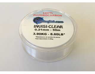 FLUOROCARBON 100% INVISI CLEAR 0,21 50m 3,90kg 8,60LB