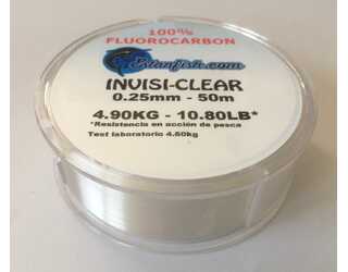 FLUOROCARBON 100% INVISI CLEAR 0,25 50m 4,90kg 10,80LB FLUOROCARBON 100% INVISI CLEAR 0,25 50m 4,90kg 10,80LB