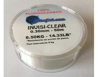 FLUOROCARBON 100% INVISI CLEAR 0,30 50m 6,50kg 14.33LB  FLUOROCARBON 100% INVISI CLEAR 0,30 50m 6,50kg 14.33LB