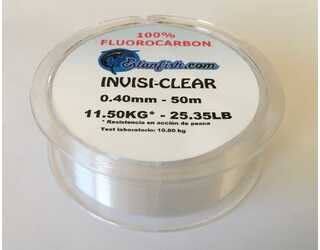 FLUOROCARBON 100% INVISI CLEAR 0,40 50m 11,50kg 25.35LB FLUOROCARBON 100% INVISI CLEAR 0,40 50m 11,50kg 25.35LB