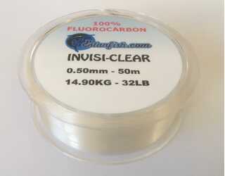FLUOROCARBON 100% INVISI CLEAR 0,50 50m 14,90kg 32lb FLUOROCARBON 100% INVISI CLEAR 0,50 50m 14,90kg 32lb