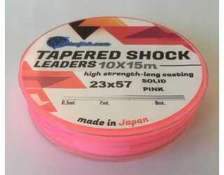 COLA SURF CASTING - TAPERED SURF LEADER SOLID PINK 10X15 m 0,23-0,57mm  COLA SURF CASTING - TAPERED SURF LEADER SOLID PINK 10X15 m 0,23-0,57mm