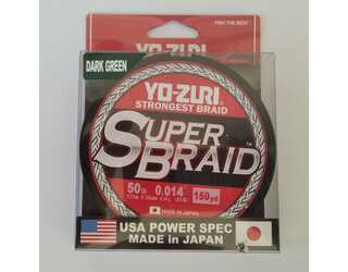 YO-ZURI SUPER BRAID 4X 0.36mm 135m 50LB VERDE OSCURO