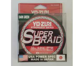 YO-ZURI SUPER BRAID R1269 4X 0.36mm 275m 50LB VERDE OSCURO