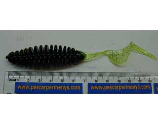V&M Corkscrew Black/Chartreuse Tail (10 unidades)  V&M Corkscrew Black/Chartreuse Tail (10 unidades)