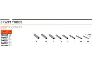 BRASS TUBES N. 0,6 (12pcs) BRASS TUBES N. 0,6 (12pcs)