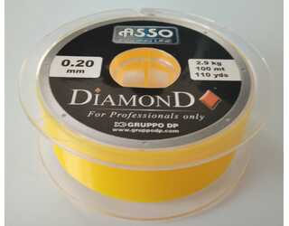 ASSO DIAMOND 100M 020mm 2.9kg YELLOW SOLID FLUOR
