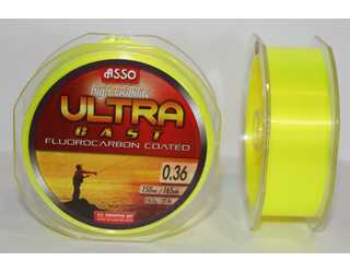 NYLON ASSO ULTRA CAST PARALELO 150m 0.36 YELLOW-11 FLUOR