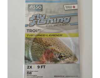 ASSO FLY TROUT TPL LOOP 9FT 2X 0.23mm(TIP)/0.58mm(BUT) WHITE  ASSO FLY TROUT TPL LOOP 9FT 2X 0.23mm(TIP)/0.58mm(BUT) WHITE