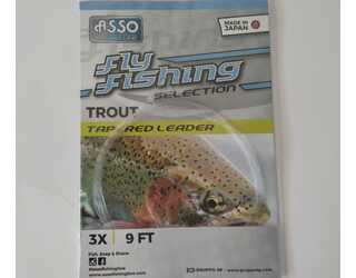 ASSO FLY TROUT TPL LOOP 9FT 3X 0.20mm(TIP)/0.53mm(BUT) WHITE  ASSO FLY TROUT TPL LOOP 9FT 3X 0.20mm(TIP)/0.53mm(BUT) WHITE