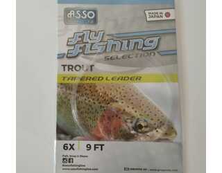 ASSO FLY TROUT TPL LOOP 9FT 6X 0.13mm(TIP)/0.48mm(BUT) WHITE  ASSO FLY TROUT TPL LOOP 9FT 6X 0.13mm(TIP)/0.48mm(BUT) WHITE