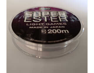 ASSO SUPER ESTER STD 200M SPOOL 0.4 GO 0,104mm WHITE-02 FLUO  ASSO SUPER ESTER STD 200M SPOOL 0.4 GO 0,104mm WHITE-02 FLUO