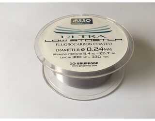 NYLON ASSO ULTRA LOW STRETCH 300M 0,24mm FLUOROCARBON COATED