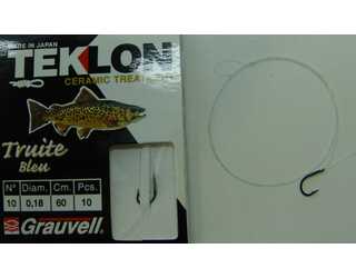 CART. ANZUELOS GRAUVELL TEKLON TRUITE BLEU Nº10