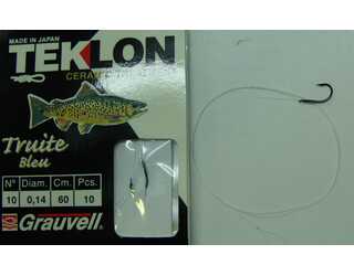 CART. ANZUELOS GRAUVELL TEKLON TRUITE BLEU Nº10
