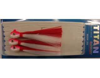 BEAN JIG 3/0 RED/WHITE  BEAN JIG 3/0 RED/WHITE