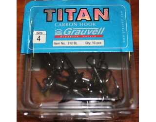 GRAUVELL ANZUELO TRIPLE TITAN 310BL 4 (10unidades) GRAUVELL ANZUELO TRIPLE TITAN 310BL 4 (10unidades)